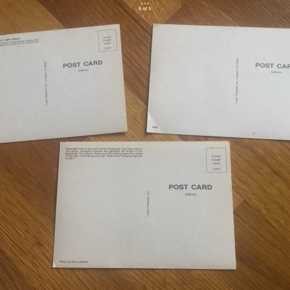 VINTAGE POSTCARDS 3 ATLANTIC CITY BALLY RESORT CASINO BOARDWALK POST CARDS NJ - Picture 5 of 5